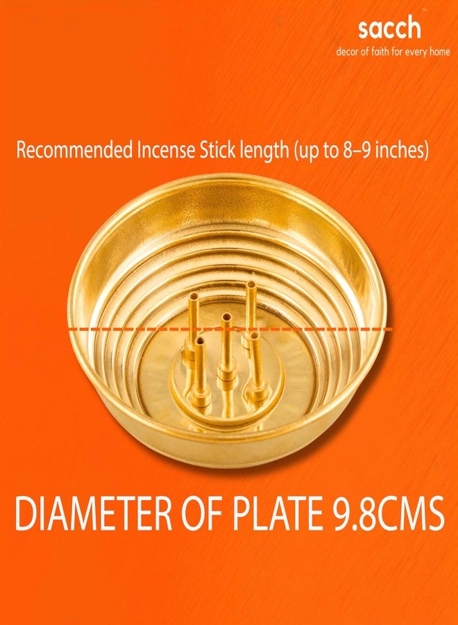 Sacch One Agarbatti Stand with 5 Holders, Ash Catcher Tray for Pooja Room and Office Space,35gms,9.8 cms. - Image 3